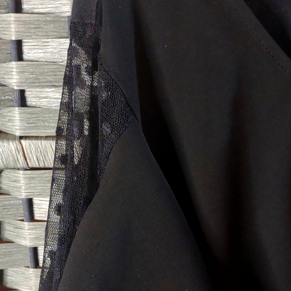 Ann Taylor Loft Dot Laced Ruffle Sleeve Blouse L - Picture 13 of 15